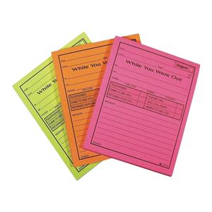 Adams "While You Were Out" Message Pads 50 Sheets Assorted Neon 6/Pk