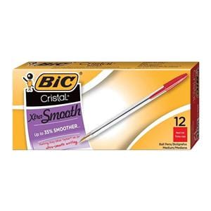 BIC Cristal BallPt Pen Medium Point 1.0 mm Red 12/Pack 12/Pk