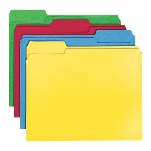 Smead File Folder Letter Size 1/3 Cut Asst 24/Pack 24/Pk