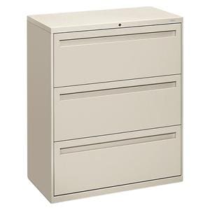 Lateral File 3 Drawers 40.875 in x 36 in x 19.25 in Light Gray 1/PK