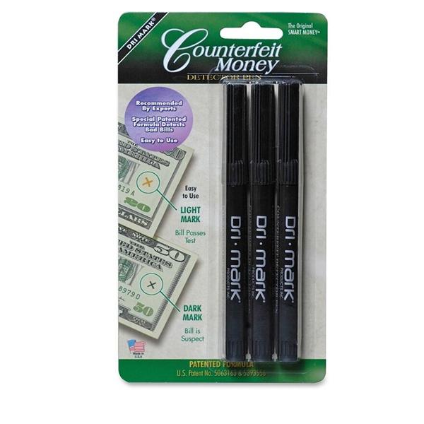 Dri-Mark Counterfeit Detector Pens 3/Pack 3/Pk