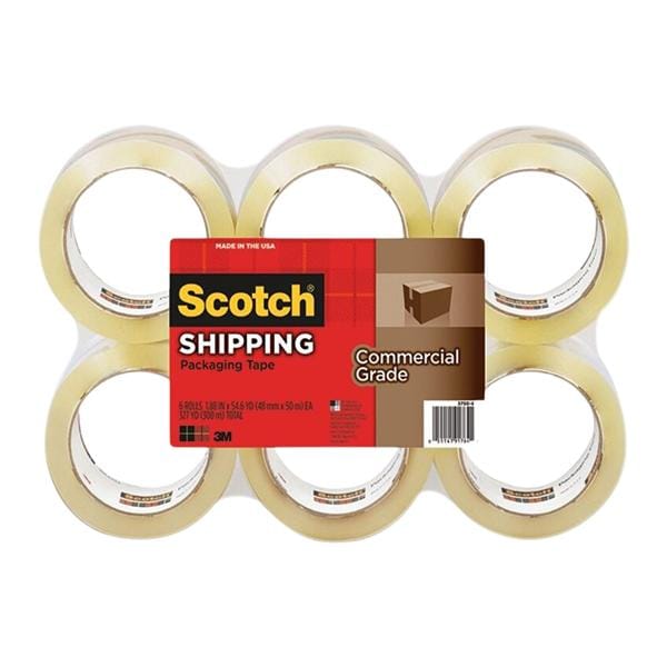 3750 Packaging Tape 1 7/8 in x 54.6 Yd Clear 6/Pack 6/Pk