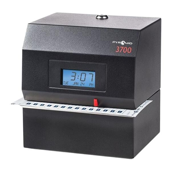 Pyramid 3700 Heavy-Duty Time Clock & Document Stamp Black 1/PK