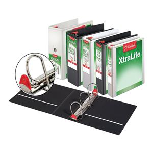 Cardinal XtraLife Locking Slant-D Ring Binder 1 in Rings White 1/PK