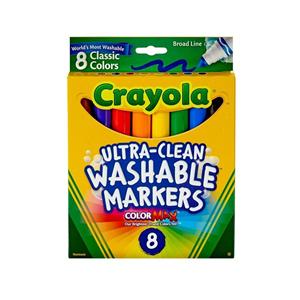 Crayola Washable Color Markers Broad Tip Asst Classic 8/Box 8/St