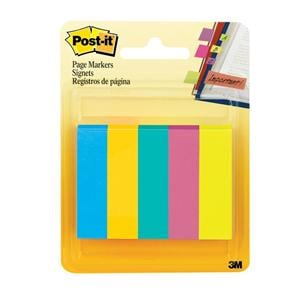 Flags 1/2 in x 2 in Jewel Pop 100 Flags/Pad 5/Pack 5/Pk