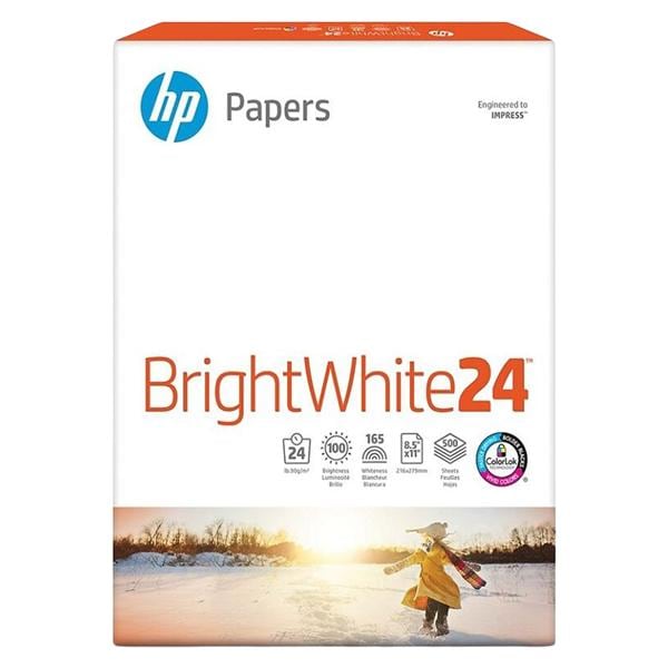 Bright White Inkjet Paper 8.5 in x 11 in 24 Lb 500/Ream 500/Pk