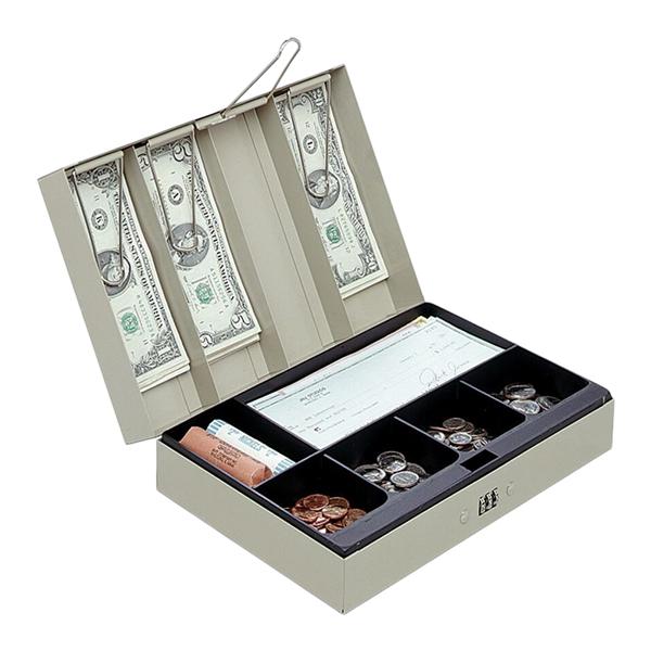 Cash Box 3 1/8 in x 11 3/8 in x 7 5/8 in Sand 1/PK