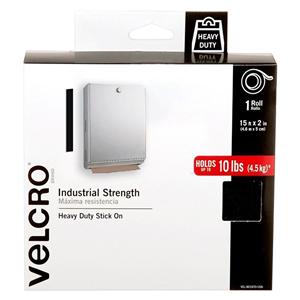 VELCRO Brand Industrial Strength Tape 2" x 15' Black 1/PK