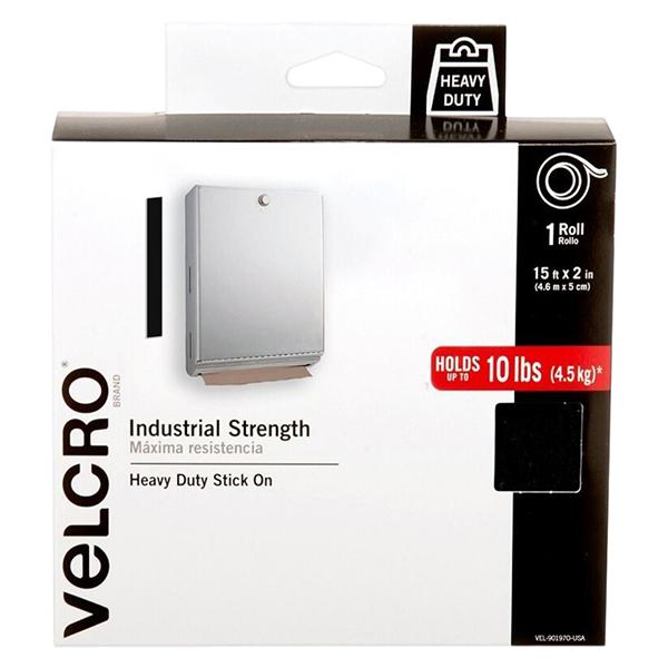 VELCRO Brand Industrial Strength Tape 2" x 15' Black 1/PK