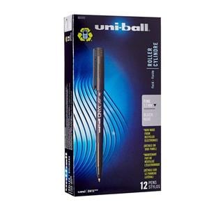 uni-ball Onyx Rollerball Pen Fine Point 0.7 mm Black 12/Pack 12/Pk