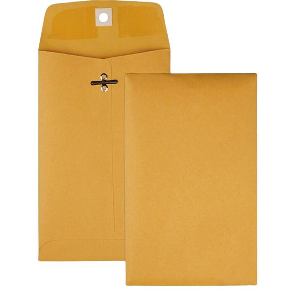 Quality Park Clasp Envelopes #35 5 in x 7 1/2 in Brown 100/Box 100/Bx