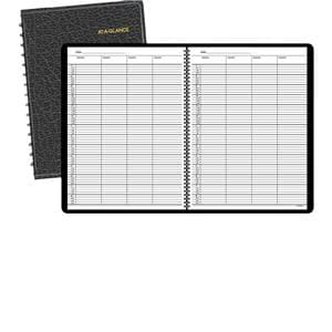 At-A-Glance 4-Person Group Undated Daily Appointment Book Black 1/PK