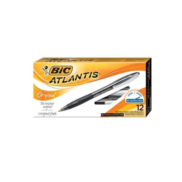 BIC Retracting BallPt Pen Medium Point 1.0 mm Black 12/Pack 12/Pk