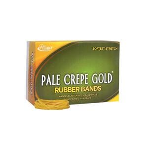 Alliance Pale Crepe Gold Rubber Bands #18 3 in x 1/16 in 1 Lb 2205/Bx