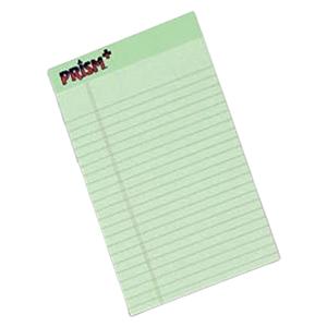 Writing Pad 5 in x 8 in Legal Ruled 50 Sheets Green 12/Pack 12/Pk