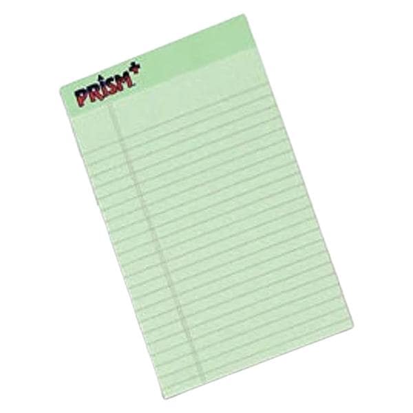 Writing Pad 5 in x 8 in Legal Ruled 50 Sheets Green 12/Pack 12/Pk