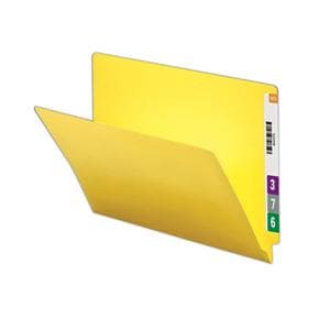 End-Tab Folder Straight Cut Letter Size Yellow 100/Box 100/Bx