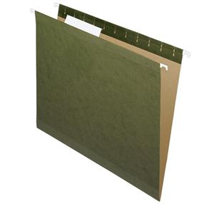 Hanging Folder 1/3 Cut Letter Size Standard Green 25/Pack 25/Bx