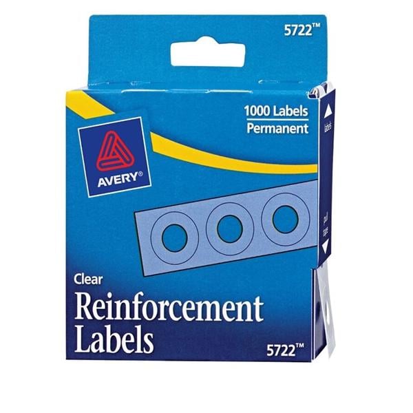 Permanent Self-Adhesive Reinforcement Labels Clear 1000/Pack 1000/Pk