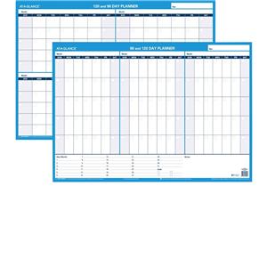 At-A-Glance Undated Erase/Reverse Wall Planner 90 Day Black/Blue 1/PK