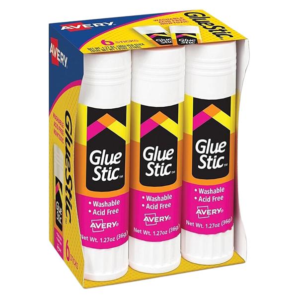 Avery Permanent Glue Stics 1.27 Oz 6/Pack 6/Pk