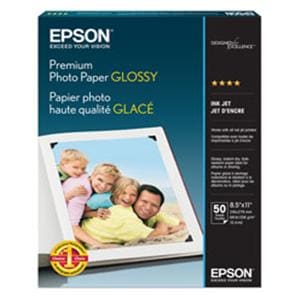 Epson Premium Glossy Photo Paper 8 1/2 in x 11 in 50/Pack 50/Pk