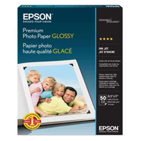 Epson Premium Glossy Photo Paper 8 1/2 in x 11 in 50/Pack 50/Pk