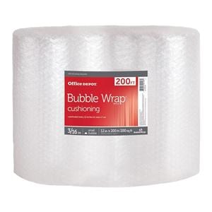 Office Depot Brand Bubble Roll 3/16" Thick Clear 12" x 200' Roll