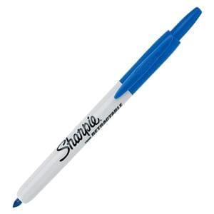 Sharpie Retractable Permanent Markers Fine Point Blue 12/Box 12/Bx