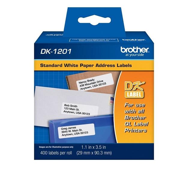 DK-1201 Standard Address Label 3.5 in x 1.5 White 400/Pack 400/Pk