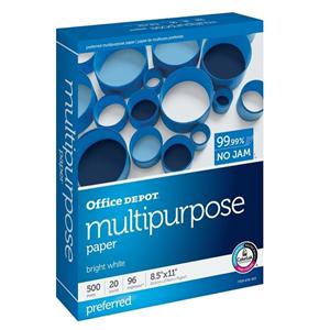 Multipurpose Paper 8 1/2 in x 11 in 20 Lb 500 Sheets/Ream 500/Pk