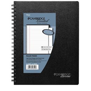 Business Notebook 8 1/2 in x 11 in Legal Ruled 96 Sheets Black Ea