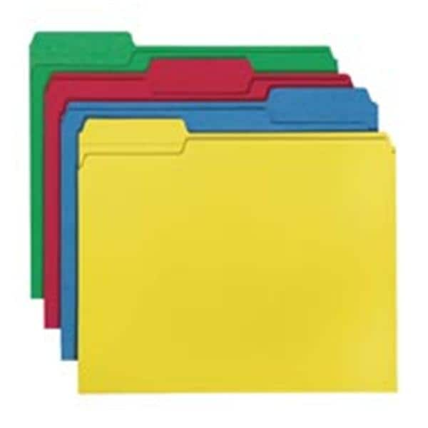 CutLess/WaterShed File Folder Ltr Size 1/3 Cut Asst 100/Box 100/Pk