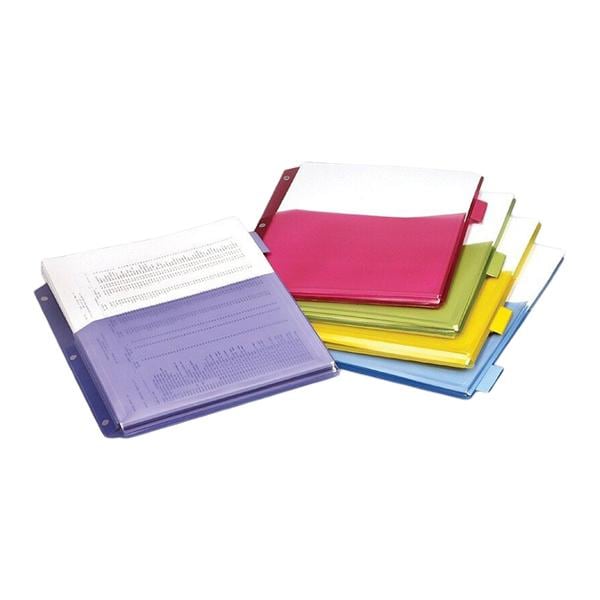 Expanding Index Dividers 5 Tabs Assorted 5/Pk