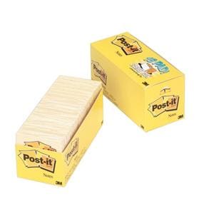 Post-it Notes 3 in x 3 in Canary Yellow 90 Sheets/Pad 18/Pack 18/Pk