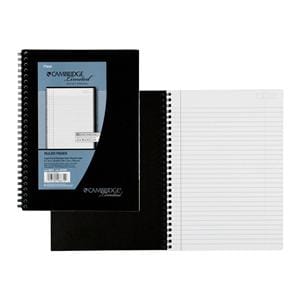 Business Notebook 6.875 in x 9.5 in Legal Ruled 80 Sheets Black Ea