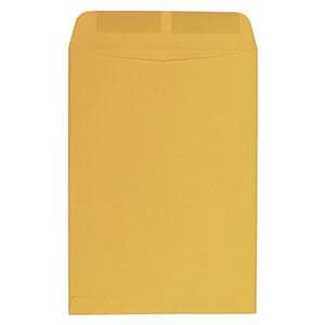 Large Format Open-End Kraft Envelopes 9 in x 12 in Brown 250/Pack 250/Bx