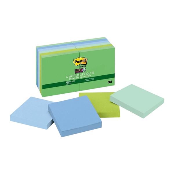 3 in x 3 in Super Sticky Notes 90 Sheets/Pad 12/Pack 12/Pk