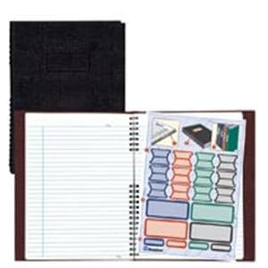 NotePro Notebook 8.5 in x 11 in College Ruled Lizard-Like Black Ea