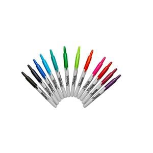 Sharpie Retractable Permanent Markers Fine Point Assorted 12/Box 12/Pk