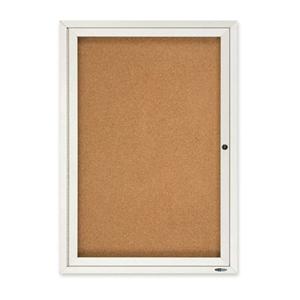 Anodized Aluminum Frame Enclosed Bulletin Board 3 ft x 2 ft Ea