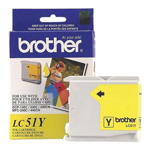 Brother LC51Y Yellow Ink Cartridge 1/Pk