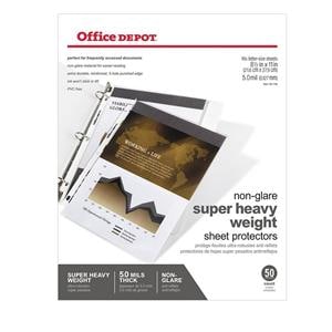 Super Heavyweight Non-Glare Sheet Protectors 50/Bx