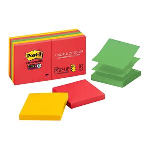 Post-it 3 in x 3 in Super Sticky Pop-up Note 90 Sheets/Pad 10Pack 10/Pk