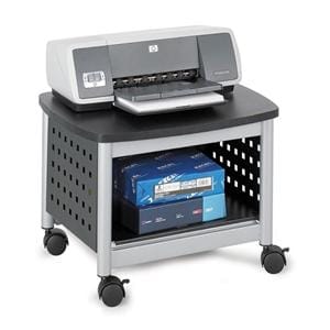 Safco Scoot Underdesk Printer Stand Black/Silver Ea