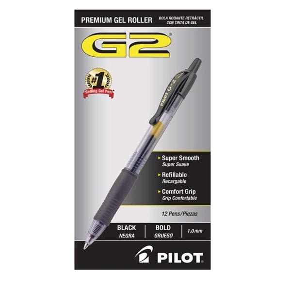 G-2 Gel Pen Bold Pt 1.0 mm Black 12/Pack 12/Pk