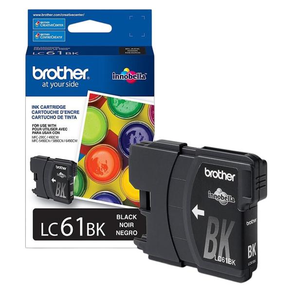 Brother LC61BK Black Ink Cartridge Ea