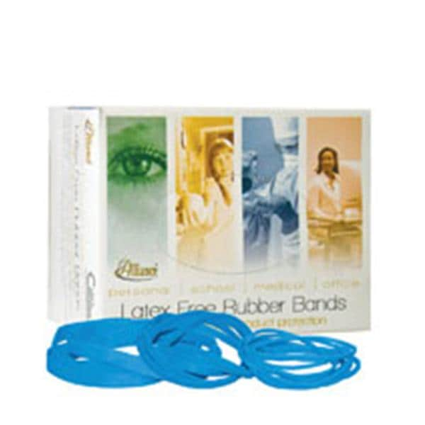 Alliance Latex-Free Antimicrobial Rubber Bands Assorted Cyan Blue Ea