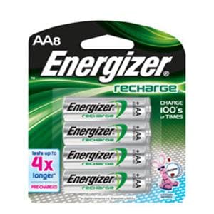 Energizer Rechargeable NiMH AA Batteries 8/Pack 8/Pk